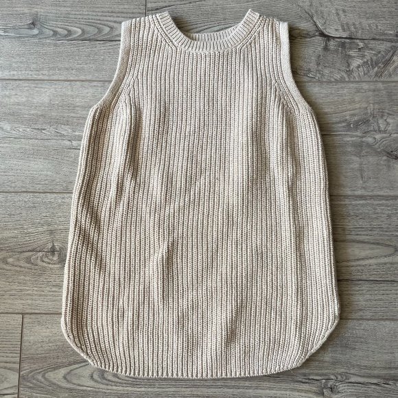 LOFT Cream Sleeveless Sweater - Picture 1 of 8